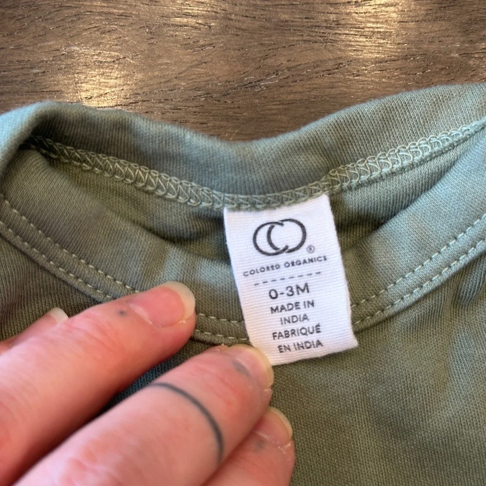 Colored Organics Baby Sleep Gown- Olive Green